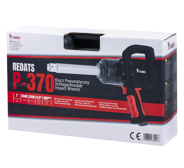 REDATS P-370 1" Pneumatic Impact Wrench 5500 Nm
