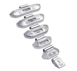 SET 600pcs. Zinc Counterweights to FIVESTARS steel rims 5-30g