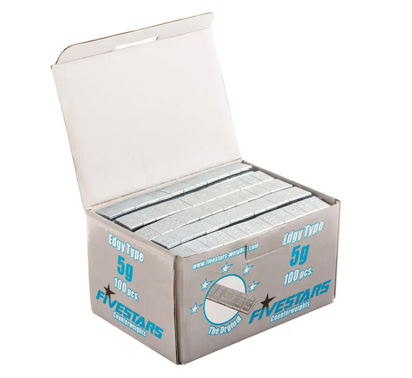 Adhesive weights FIVESTARS FE Edgy , coated- 12x5g