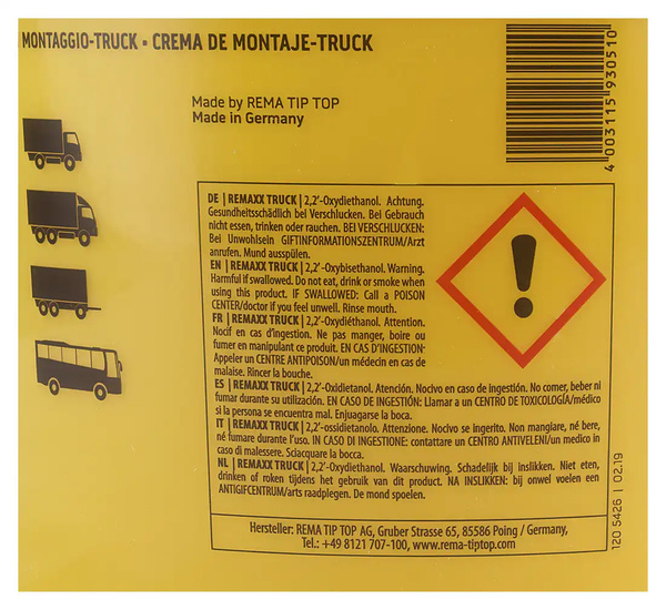 Tyre mounting paste for truck tyres - TipTop 5kg