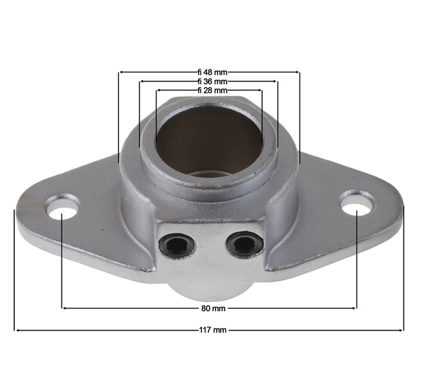 Metal handle for composite mounting head BUTLER RAVAGLIOLI MONDOLFO HAWEKA