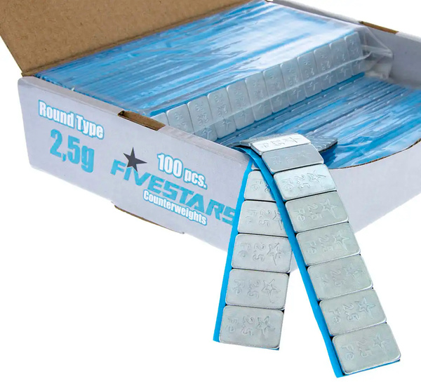 Adhesive FE weights FIVESTARS Round 2,5g coated