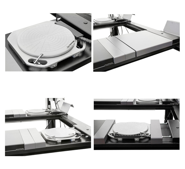 Four post lift REDATS L-420 semi-automatic for car geometry - 4t + Oil gratis