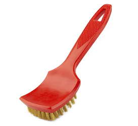 Brass wire brush for rims and tyres