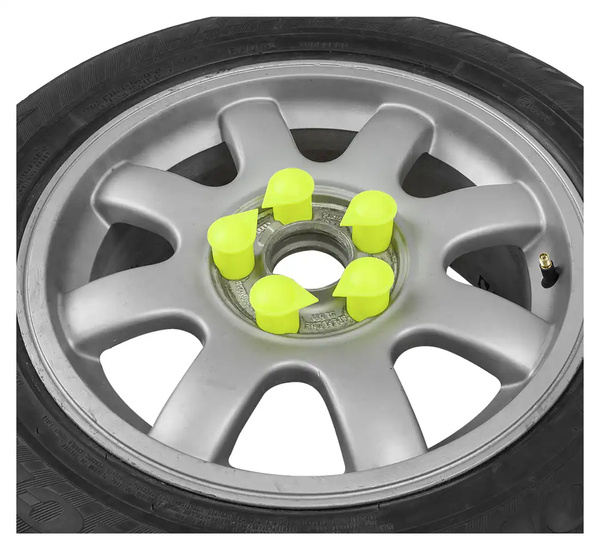 Dust Cap Covers – Wheel Nut Loosening Indicator for Hubcaps 24mm – 10 pcs