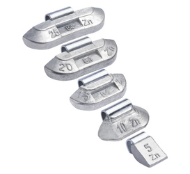 SET 500pcs. Zinc Counterweights to FIVESTARS steel rims 5-25g