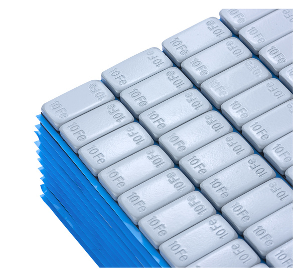 Coated FE Stick-on Weights with Wide Tape SUV 10g - 50 Strips REDATS