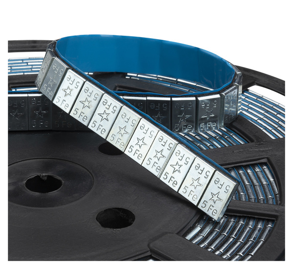 Adhesive weights FE galvanized with zinc for ALU rims FIVESTARS - 5g x 1200 roller