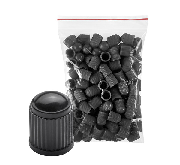 Valve caps - black - 100 pcs