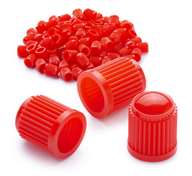 Valve caps - red - 100 pcs