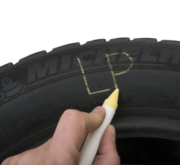 Tyre chalk, REDATS marker waxed - yellow