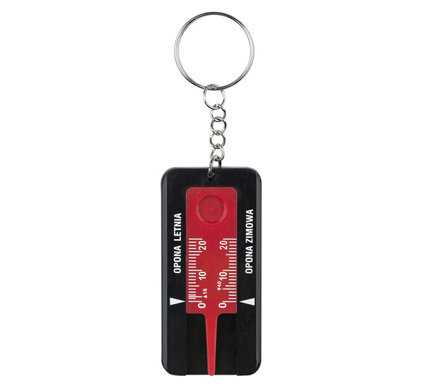 Tire Tread Depth Gauge Keychain – Black