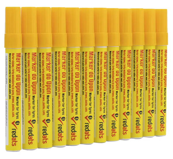 Oil marker for tires REDATS- yellow - 12 pcs
