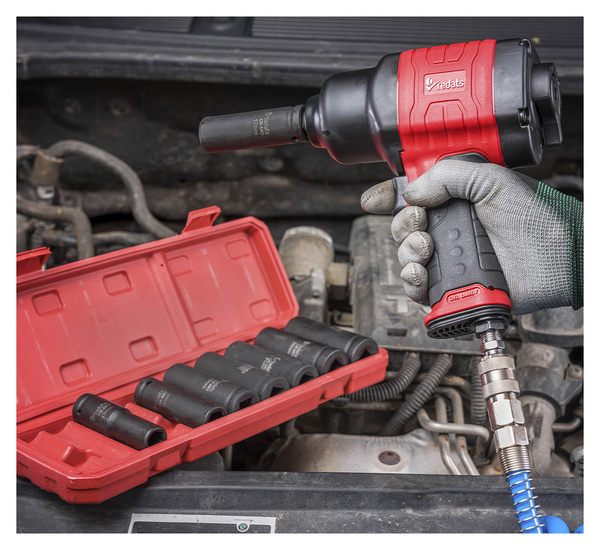 Impact wrench 1500Nm 1/2" REDATS P-160 + 10 long impact sockets