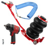 Pneumatic air jack - REDATS 3T LS-220 + Impact wrench REDATS P-160 + 10 meter long spiral hose