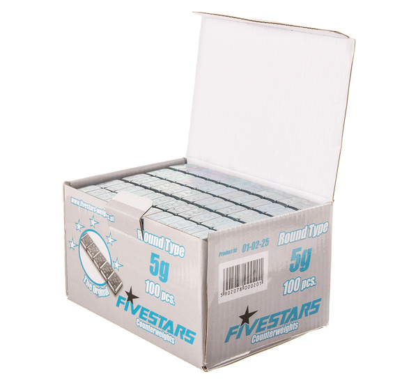 Adhesive weights FIVESTARS FE Round , coated- 12x5g