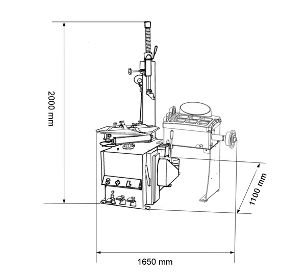 Semi-automatic manual wheel balancer REDATS W-100 230V or 12V