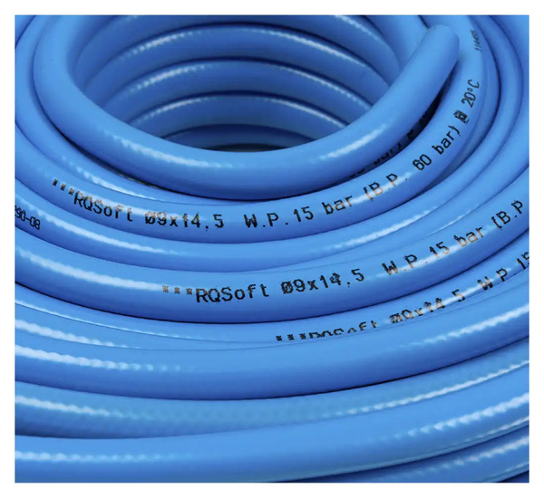 RQSoft Polyurethane Straight Pneumatic Hose 9.0 x 14.5mm - 50m