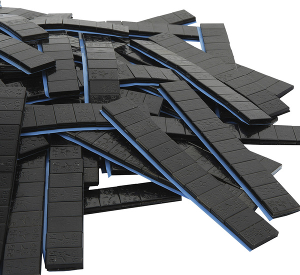 Adhesive weights FIVESTARS BLACK Edgy 12x5g