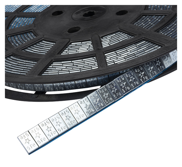 Adhesive weights FE galvanized with zinc for ALU rims FIVESTARS - 5g x 1200 roller