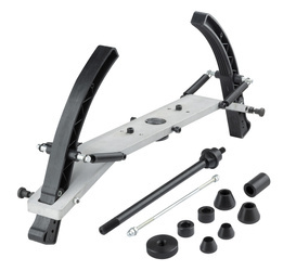 Motorcycle wheel balancer clamp