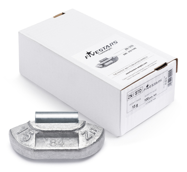 Counterweights FIVESTARS - ZN - 15G - 100 pcs.