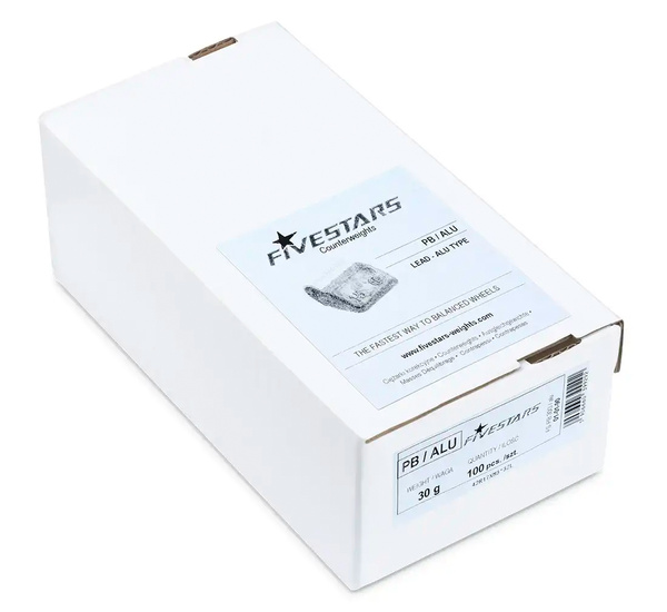 Lead Clip-on weights Fivestars for ALU rims - PB - 30g