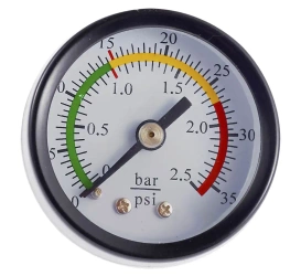 Pressure gauge for Oil drainer and extractor D-110 Scale from 0 to 2.5 bar