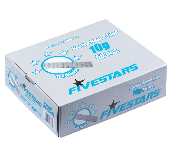 Coated FE Stick-on Weights with Wide Tape SUV 10g - 50 Strips REDATS