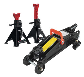 KIT Trolley Jack Lever 2 Tonnes REDATS LS-320 + Jack stand REDATS LS-920 + Rubber for Lift 2pcs