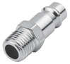 Quick coupler plug male thread - 1/4'