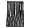 Elongated pliers set 3el BOXO straight, bent, round