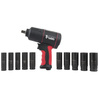 Impact wrench 1450Nm 1/2" REDATS P-120 + 10 long sockets made of chrome-molybdenum steel.
