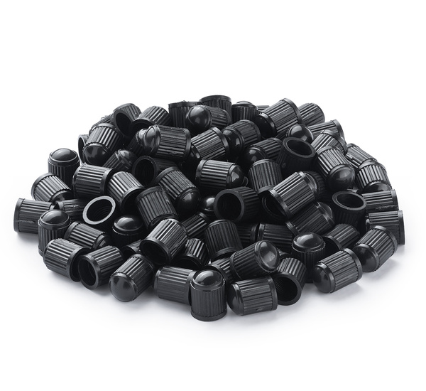Valve caps - black - 100 pcs