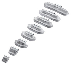 Set of Lead (Pb) Clip-on weights Fivestars for steel rims 5-40g 700pcs