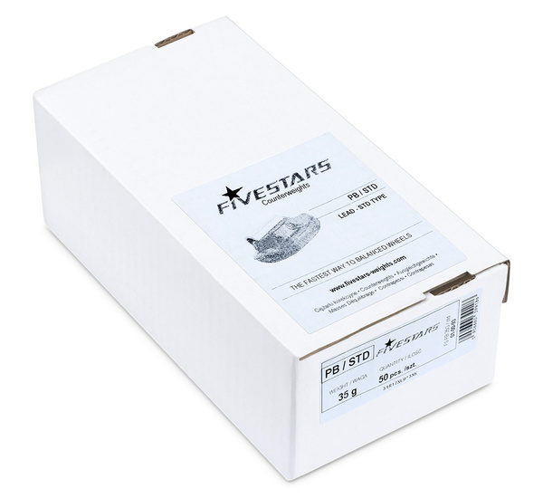 Clip-on lead (Pb) 35g weights for steel wheels Fivestars