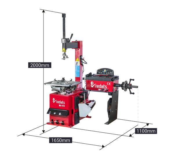 2 in 1 Semi-automatic tyre changer with manual wheel balancer REDATS All-in-one
