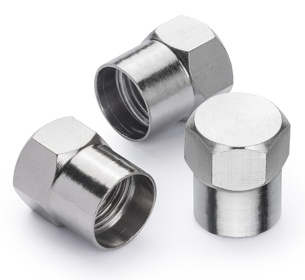 Valve caps, nickel-plated 25 pcs.