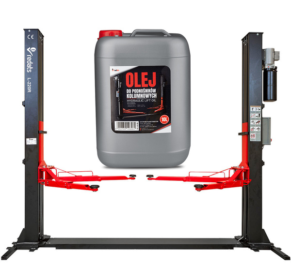 Automatic two post lift REDATS L-220 with reinforcing base + Oil gratis