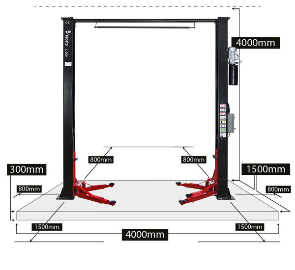 Automatic two post lift REDATS L-260 + Oil Gratis