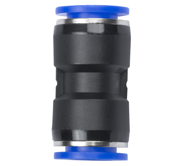 Straight plug connector for hose 15mm pass-through