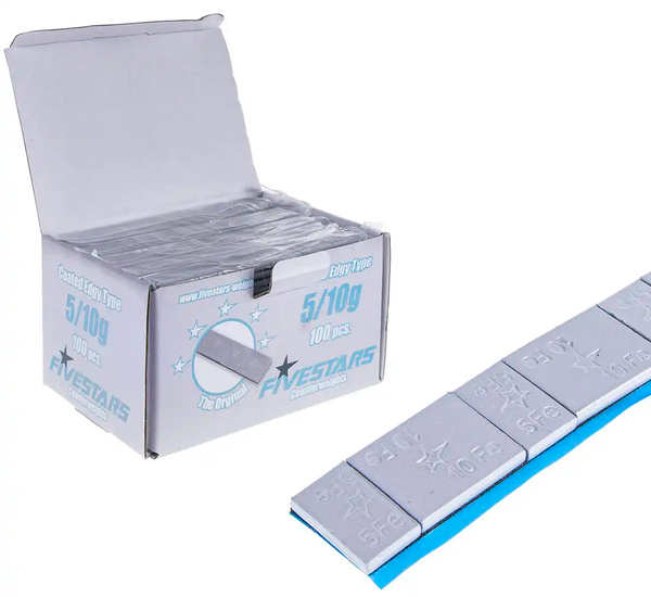 Adhesive FE weights FIVESTARS Edgy 5/10g coated