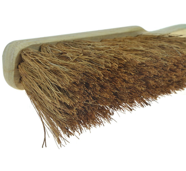 Coconut fibre brush, industrial sweeper