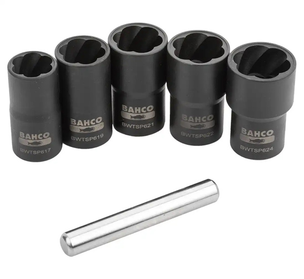 Sockets for damaged nuts BAHCO - 5 pcs