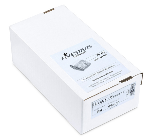 Lead Clip-on weights Fivestars for ALU rims - PB - 25g