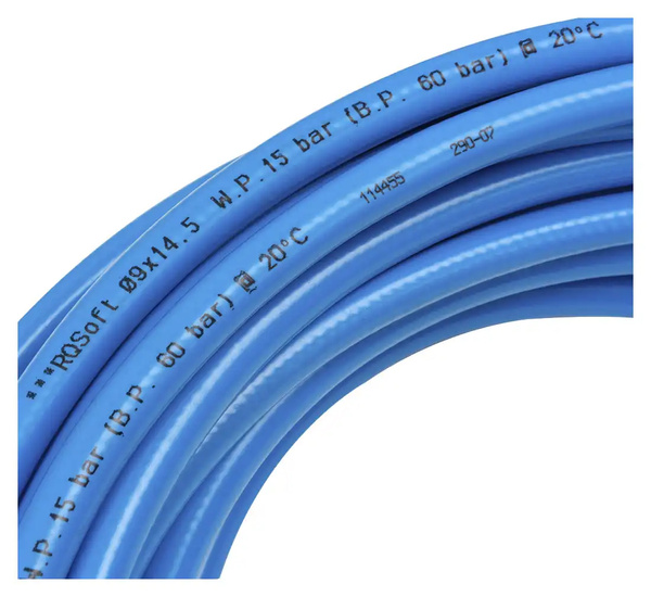 RQSoft Polyurethane Straight Pneumatic Hose 9.0 x 14.5mm - 20m
