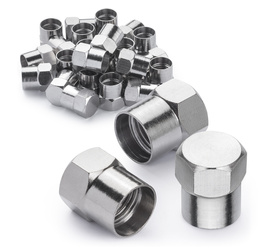 Valve caps, nickel-plated 25 pcs.