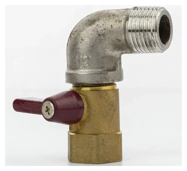 Ball valve with elbow 1/2"" nipple REDATS D200